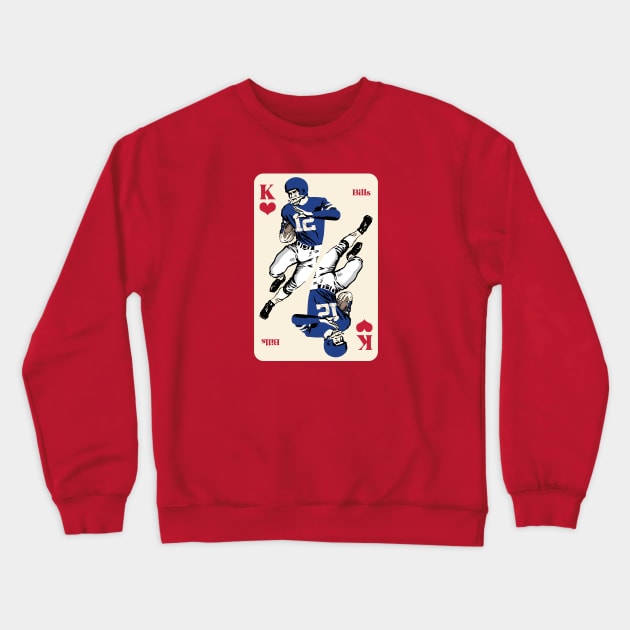 Buffalo Bills King of Hearts Crewneck Sweatshirt by Rad Love